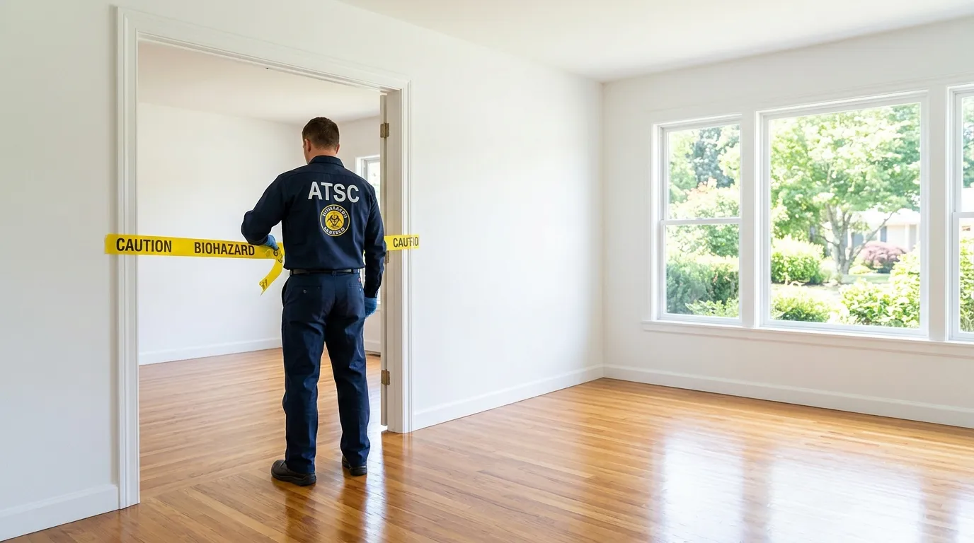 Certified biohazard cleanup crew performing Decomposition Cleanup in Pine Castle